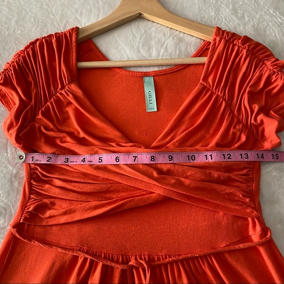 Stretchy Coral Mini Dress - Picture 9 of 11